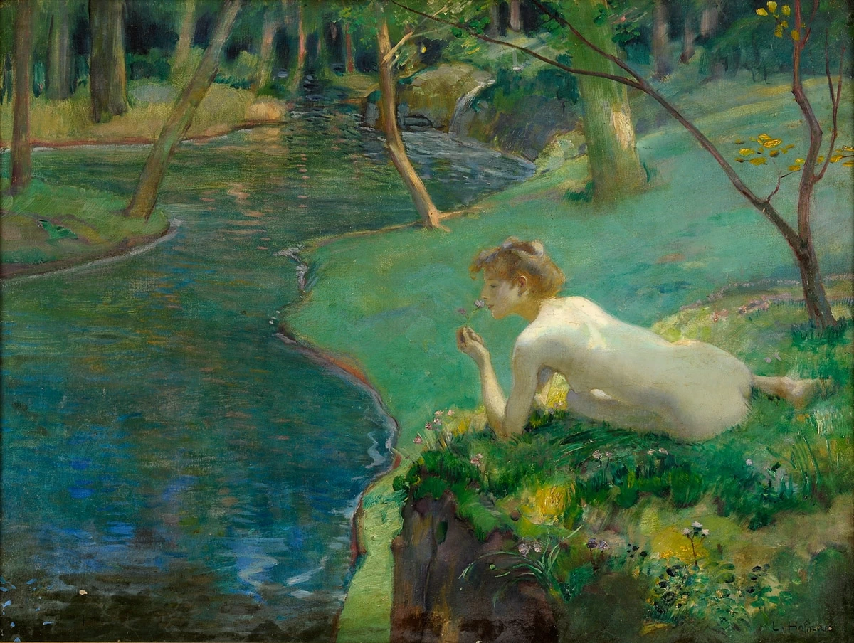 Nudo femminile al ruscello